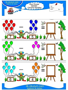 Çocuklar İçin toplam işlemi yaprak testleri 